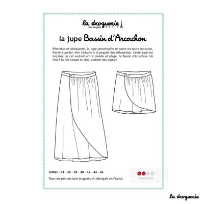 Patron couture de la jupe femme "Bassin d'Arcachon"