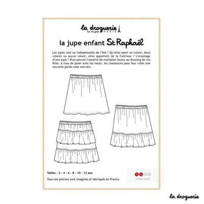 Patron couture de la jupe enfant St Raphaël