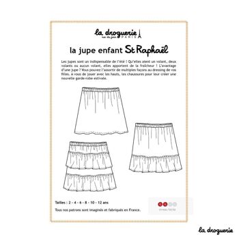 Patron couture de la jupe enfant St Raphaël 1