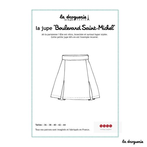 Patron couture de la jupe "Boulevard Saint-Michel"