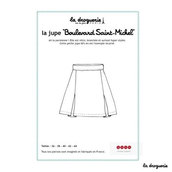 Patron couture de la jupe "Boulevard Saint-Michel" 1