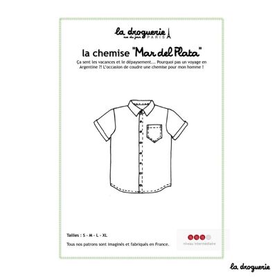 Patrón de costura para la camisa de hombre “Mar del Plata”
