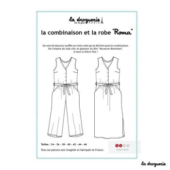 Patron couture de la combinaison et robe femme "Roma" 5