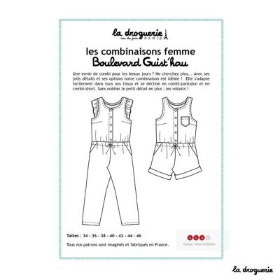Sewing pattern for the women's jumpsuit "Boulevard Guist'hau"