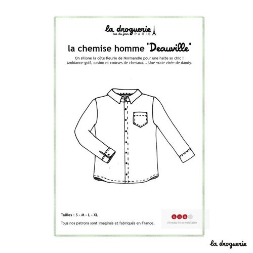 Patron couture de la chemise homme "Deauville"