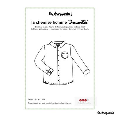 Patrón de costura para la camisa de hombre “Deauville”