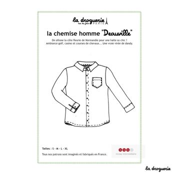 Patron couture de la chemise homme "Deauville" 5
