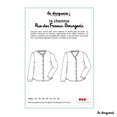 Patrón de costura para la camisa “Rue des Francs-Bourgeois”