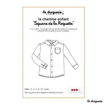Patron couture de la chemise enfant "Square de la Roquette" 4