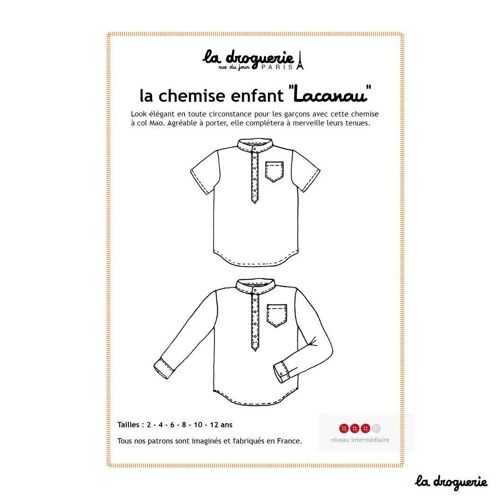 Patron couture de la chemise enfant "Lacanau"