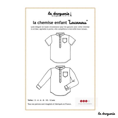 Sewing pattern for the “Lacanau” children’s shirt