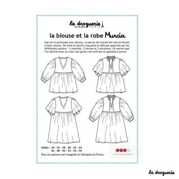 Patron couture de la blouse et robe Murcia 1