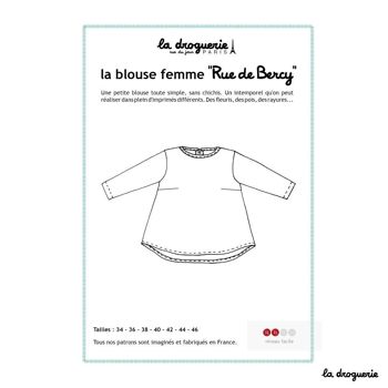 Patron couture de la blouse femme "Rue de Bercy" 1