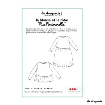 Patron couture de la blouse et de la robe "Rue Pastourelle" 1