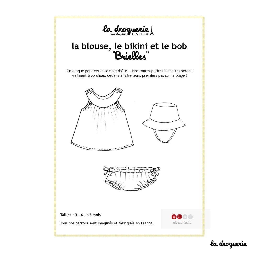 Schnittmuster für die Bluse und den Bikini „Brielles“.
