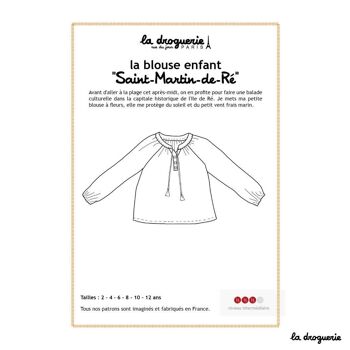 Patron couture de la blouse "Saint-Martin-de-Ré" 1