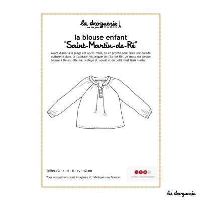 Patron couture de la blouse "Saint-Martin-de-Ré"