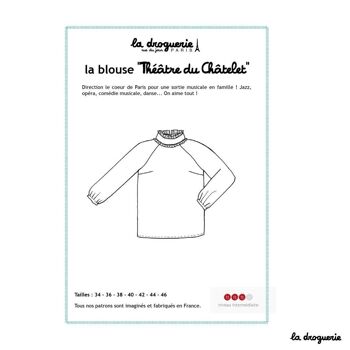 Patron couture de la blouse "Théâtre du Châtelet" 1