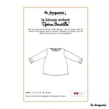 Patron couture de la blouse enfant Opéra Bastille 5