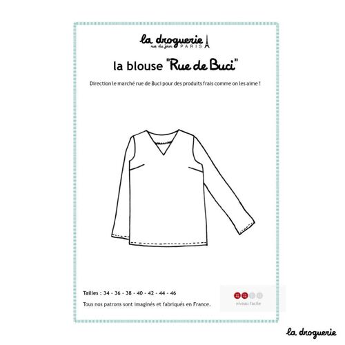 Patron couture de la blouse "Rue de Buci"