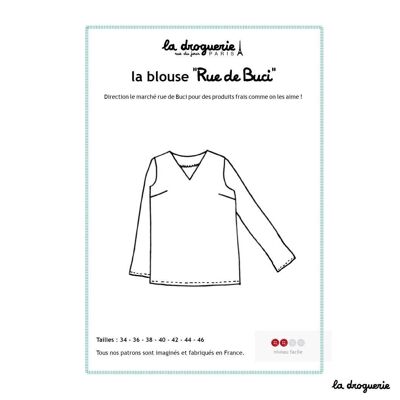 Patrón de costura para la blusa “Rue de Buci”