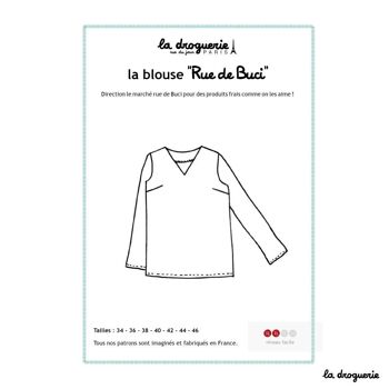 Patron couture de la blouse "Rue de Buci" 1