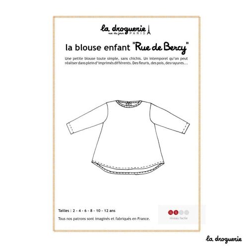 Patron couture de la blouse "Rue de Bercy"