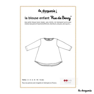 Schnittmuster für die Bluse „Rue de Bercy“.