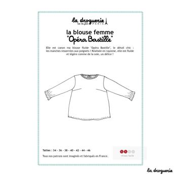 Patron couture de la blouse "Opéra Bastille" 1
