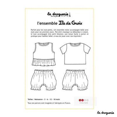 Sewing pattern for the “Ile de Groix” baby set