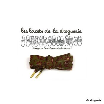 Lacets plats 105 cm "Beaucoup passionnément" marron/bordeaux 4