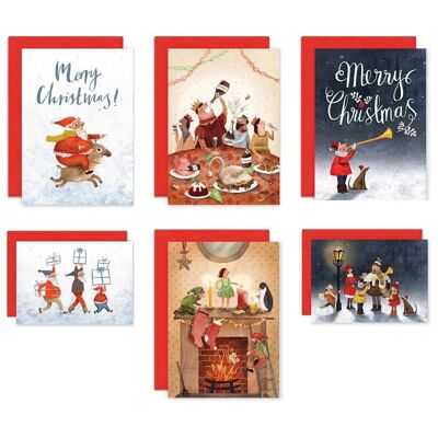 Christmas Scenes Multipack of 12