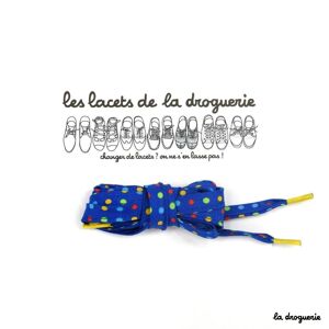 Lacets plats 105 cm "Jelly Bean" multico/bleu