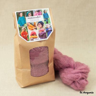 Kit à tricoter en mohair - Lilas