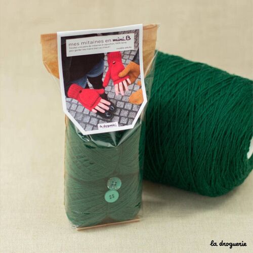 Kit à tricoter des mitaines en laine - Billard