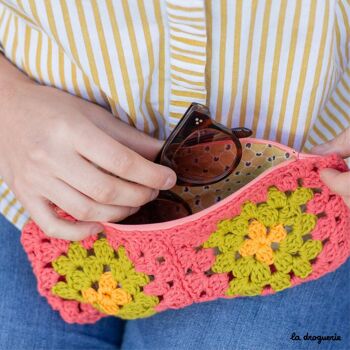 Kit à crocheter - Trousse Granny square Corail 4