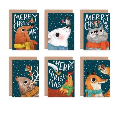 Christmas Animals Multipack of 12