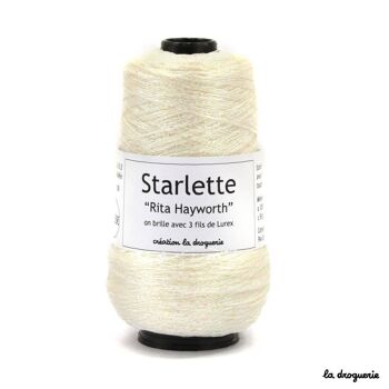 Fil à tricoter Starlette - Rita Hayworth (blanc irisé) 1