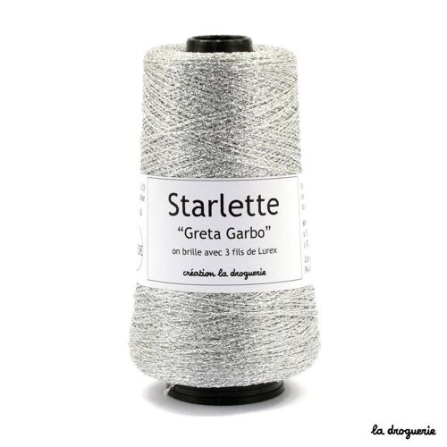 Fil à tricoter Starlette - Greta Garbo (argenté)