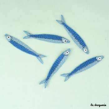 Écusson "Poisson anchois" 60 x 10 mm 1