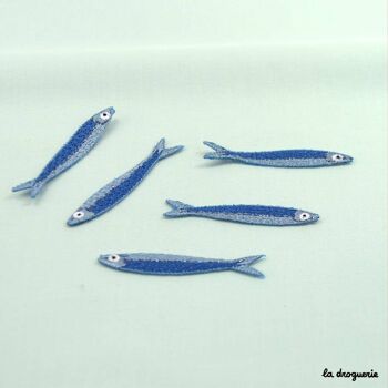 Écusson "Poisson anchois" 60 x 10 mm 3