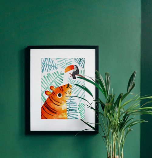 Tiger & Toucan A4 Art Print