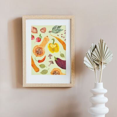Gemüse A4 Kunstdruck