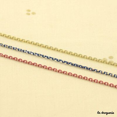 Round colored diamond chain - per meter