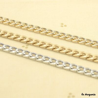 Aluminum curb chain 9 mm - per meter