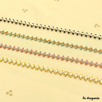 Cadena “pequeños lunares esmaltados” - por metro