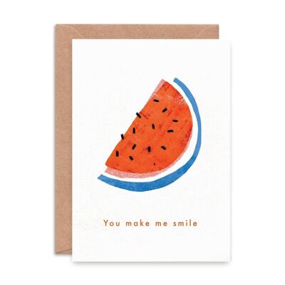 You Make Me Smile Single Valentines / Love Greeting Card