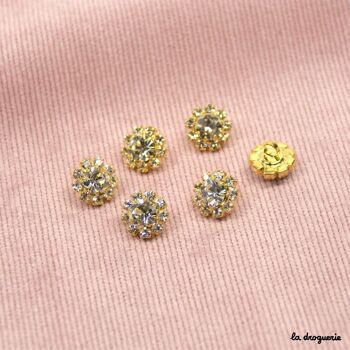 Bouton strass "Petit Trianon" 11 mm 4