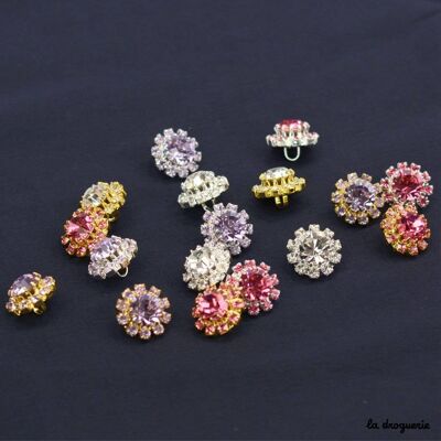 Bouton strass "Petit Trianon" 16 mm