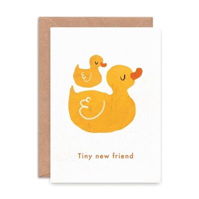 Tiny New Friend Single-Grußkarte